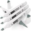 Arteza EverBlend Art Markers Fluorescent Coral A302 (Set of 4), Alcohol Based Sketch Markers with Dual Tips (Fine and Broad Chisel) for Painting, Coloring, Sketching and Drawing(Sage Green A551 (Set of 4))