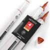 Arteza EverBlend Art Markers Fluorescent Coral A302 (Set of 4), Alcohol Based Sketch Markers with Dual Tips (Fine and Broad Chisel) for Painting, Coloring, Sketching and Drawing(Sienna Brown A2494 (Set of 4))