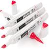 Arteza EverBlend Art Markers Fluorescent Coral A302 (Set of 4), Alcohol Based Sketch Markers with Dual Tips (Fine and Broad Chisel) for Painting, Coloring, Sketching and Drawing(Red A412 (Set of 4))