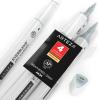 Arteza EverBlend Art Markers Fluorescent Coral A302 (Set of 4), Alcohol Based Sketch Markers with Dual Tips (Fine and Broad Chisel) for Painting, Coloring, Sketching and Drawing(Weathered Gray A634)
