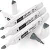 Arteza EverBlend Art Markers Fluorescent Coral A302 (Set of 4), Alcohol Based Sketch Markers with Dual Tips (Fine and Broad Chisel) for Painting, Coloring, Sketching and Drawing(Koala Gray A155 (Set of 4))