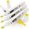 Arteza EverBlend Art Markers Fluorescent Coral A302 (Set of 4), Alcohol Based Sketch Markers with Dual Tips (Fine and Broad Chisel) for Painting, Coloring, Sketching and Drawing(Pineapple Yellow A937 (Set of 4))