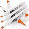 Arteza EverBlend Art Markers Fluorescent Coral A302 (Set of 4), Alcohol Based Sketch Markers with Dual Tips (Fine and Broad Chisel) for Painting, Coloring, Sketching and Drawing(Vermilion A422 (Set of 4))