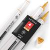 Arteza EverBlend Art Markers Fluorescent Coral A302 (Set of 4), Alcohol Based Sketch Markers with Dual Tips (Fine and Broad Chisel) for Painting, Coloring, Sketching and Drawing(Apricot A2497 (Set of 4))