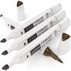 Arteza EverBlend Art Markers Fluorescent Coral A302 (Set of 4), Alcohol Based Sketch Markers with Dual Tips (Fine and Broad Chisel) for Painting, Coloring, Sketching and Drawing(Dark Chocolate Brown A758 (Set of 4))