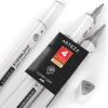 Arteza EverBlend Art Markers Fluorescent Coral A302 (Set of 4), Alcohol Based Sketch Markers with Dual Tips (Fine and Broad Chisel) for Painting, Coloring, Sketching and Drawing(Cloudy Gray A151 (Set of 4))