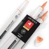 Arteza EverBlend Art Markers Fluorescent Coral A302 (Set of 4), Alcohol Based Sketch Markers with Dual Tips (Fine and Broad Chisel) for Painting, Coloring, Sketching and Drawing(Papaya A632)