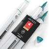 Arteza EverBlend Art Markers Fluorescent Coral A302 (Set of 4), Alcohol Based Sketch Markers with Dual Tips (Fine and Broad Chisel) for Painting, Coloring, Sketching and Drawing(Deep Teal A2550 (Set of 4))