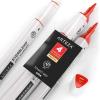 Arteza EverBlend Art Markers Fluorescent Coral A302 (Set of 4), Alcohol Based Sketch Markers with Dual Tips (Fine and Broad Chisel) for Painting, Coloring, Sketching and Drawing(Tomato Red A414 (Set of 4))