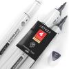 Arteza EverBlend Art Markers Fluorescent Coral A302 (Set of 4), Alcohol Based Sketch Markers with Dual Tips (Fine and Broad Chisel) for Painting, Coloring, Sketching and Drawing(Charcoal Gray A159 (Set of 4))