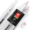 Arteza EverBlend Art Markers Fluorescent Coral A302 (Set of 4), Alcohol Based Sketch Markers with Dual Tips (Fine and Broad Chisel) for Painting, Coloring, Sketching and Drawing(Quartz White A601)