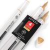 Arteza EverBlend Art Markers Fluorescent Coral A302 (Set of 4), Alcohol Based Sketch Markers with Dual Tips (Fine and Broad Chisel) for Painting, Coloring, Sketching and Drawing(Dulce De Leche Brown A624)