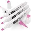 Arteza EverBlend Art Markers Fluorescent Coral A302 (Set of 4), Alcohol Based Sketch Markers with Dual Tips (Fine and Broad Chisel) for Painting, Coloring, Sketching and Drawing(Aurora Pink A48 (Set of 4))
