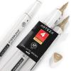 Arteza EverBlend Art Markers Fluorescent Coral A302 (Set of 4), Alcohol Based Sketch Markers with Dual Tips (Fine and Broad Chisel) for Painting, Coloring, Sketching and Drawing(Chai Latte Brown A619)