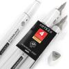 Arteza EverBlend Art Markers Fluorescent Coral A302 (Set of 4), Alcohol Based Sketch Markers with Dual Tips (Fine and Broad Chisel) for Painting, Coloring, Sketching and Drawing(Mushroom Gray A641)