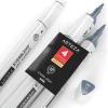 Arteza EverBlend Art Markers Fluorescent Coral A302 (Set of 4), Alcohol Based Sketch Markers with Dual Tips (Fine and Broad Chisel) for Painting, Coloring, Sketching and Drawing(Storm Gray A156 (Set of 4))