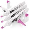 Arteza EverBlend Art Markers Fluorescent Coral A302 (Set of 4), Alcohol Based Sketch Markers with Dual Tips (Fine and Broad Chisel) for Painting, Coloring, Sketching and Drawing(Blush Pink A4889 (Set of 4))