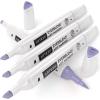 Arteza EverBlend Art Markers Fluorescent Coral A302 (Set of 4), Alcohol Based Sketch Markers with Dual Tips (Fine and Broad Chisel) for Painting, Coloring, Sketching and Drawing(Periwinkle A8277 (Set of 4))