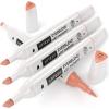 Arteza EverBlend Art Markers Fluorescent Coral A302 (Set of 4), Alcohol Based Sketch Markers with Dual Tips (Fine and Broad Chisel) for Painting, Coloring, Sketching and Drawing(Peaches & Cream A428 (Set of 4))