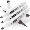 Arteza EverBlend Art Markers Fluorescent Coral A302 (Set of 4), Alcohol Based Sketch Markers with Dual Tips (Fine and Broad Chisel) for Painting, Coloring, Sketching and Drawing(Fossil Gray A754 (Set of 4))