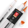 Arteza EverBlend Art Markers Fluorescent Coral A302 (Set of 4), Alcohol Based Sketch Markers with Dual Tips (Fine and Broad Chisel) for Painting, Coloring, Sketching and Drawing(Vermilion A422 (Set of 4))