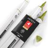 Arteza EverBlend Art Markers Fluorescent Coral A302 (Set of 4), Alcohol Based Sketch Markers with Dual Tips (Fine and Broad Chisel) for Painting, Coloring, Sketching and Drawing(Olive Green A942 (Set of 4))