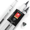 Arteza EverBlend Art Markers Fluorescent Coral A302 (Set of 4), Alcohol Based Sketch Markers with Dual Tips (Fine and Broad Chisel) for Painting, Coloring, Sketching and Drawing(Pewter Gray A636)