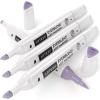 Arteza EverBlend Art Markers Fluorescent Coral A302 (Set of 4), Alcohol Based Sketch Markers with Dual Tips (Fine and Broad Chisel) for Painting, Coloring, Sketching and Drawing(Lavender A8275 (Set of 4))