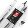 Arteza EverBlend Art Markers Fluorescent Coral A302 (Set of 4), Alcohol Based Sketch Markers with Dual Tips (Fine and Broad Chisel) for Painting, Coloring, Sketching and Drawing(Concrete Gray A755 (Set of 4))
