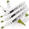 Arteza EverBlend Art Markers Fluorescent Coral A302 (Set of 4), Alcohol Based Sketch Markers with Dual Tips (Fine and Broad Chisel) for Painting, Coloring, Sketching and Drawing(Olive Green A942 (Set of 4))
