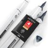 Arteza EverBlend Art Markers Fluorescent Coral A302 (Set of 4), Alcohol Based Sketch Markers with Dual Tips (Fine and Broad Chisel) for Painting, Coloring, Sketching and Drawing(Deep Blue Gray A158 (Set of 4))