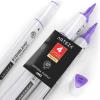 Arteza EverBlend Art Markers Fluorescent Coral A302 (Set of 4), Alcohol Based Sketch Markers with Dual Tips (Fine and Broad Chisel) for Painting, Coloring, Sketching and Drawing(Wisteria Purple A883 (Set of 4))