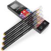 Arteza Real Brush Pens, A152 Acid Green, Pack of 4, Watercolor Pens with Nylon Brush Tips, Art Supplies for Dry-Brush Painting, Sketching, Coloring & Calligraphy(A156 Sunset Yellow)