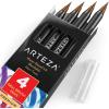 Arteza Real Brush Pens, A152 Acid Green, Pack of 4, Watercolor Pens with Nylon Brush Tips, Art Supplies for Dry-Brush Painting, Sketching, Coloring & Calligraphy(A137 Tawny)
