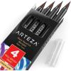 Arteza Real Brush Pens, A152 Acid Green, Pack of 4, Watercolor Pens with Nylon Brush Tips, Art Supplies for Dry-Brush Painting, Sketching, Coloring & Calligraphy(A148 Grape Purple)