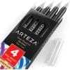 Arteza Real Brush Pens, A152 Acid Green, Pack of 4, Watercolor Pens with Nylon Brush Tips, Art Supplies for Dry-Brush Painting, Sketching, Coloring & Calligraphy(A173 Ice Blue)