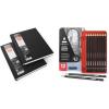 Arteza Hardcover Sketchbooks, Pack of 2, 8.5 x 11 Inches Professional Drawing Sketch Pencils Set of 12, Medium (6B – 4H), Art Supplies for Drawing Art, Sketching, Shading, Artist Pencils