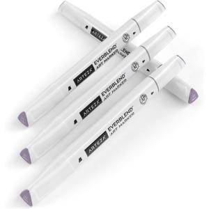 Arteza EverBlend Art Markers Fluorescent Coral A302 (Set of 4), Alcohol Based Sketch Markers with Dual Tips (Fine and Broad Chisel) for Painting, Coloring, Sketching and Drawing(Vintage Grape A2495 (Set of 4))