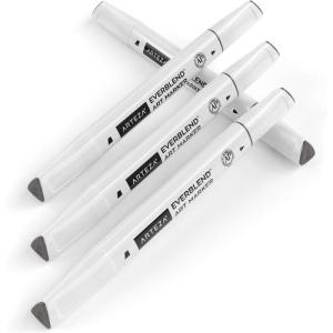 Arteza EverBlend Art Markers Fluorescent Coral A302 (Set of 4), Alcohol Based Sketch Markers with Dual Tips (Fine and Broad Chisel) for Painting, Coloring, Sketching and Drawing(Stone Gray A753 (Set of 4))