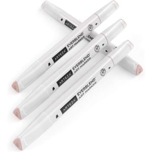 Arteza EverBlend Art Markers Fluorescent Coral A302 (Set of 4), Alcohol Based Sketch Markers with Dual Tips (Fine and Broad Chisel) for Painting, Coloring, Sketching and Drawing(Rusty Rose A621)