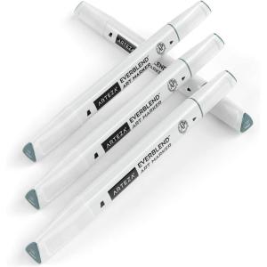 Arteza EverBlend Art Markers Fluorescent Coral A302 (Set of 4), Alcohol Based Sketch Markers with Dual Tips (Fine and Broad Chisel) for Painting, Coloring, Sketching and Drawing(Camo Green A5505 (Set of 4))