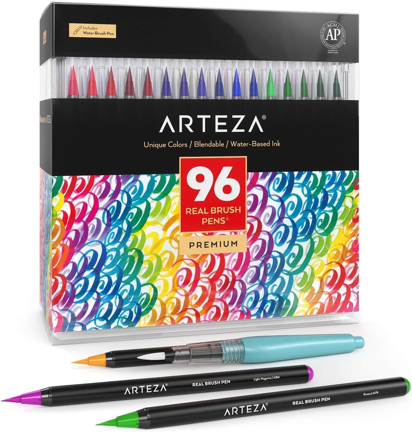 image:imageArteza Real Brush Pens and Watercolor Painters Bundle Painting Art Supplies for Artist Hobby Painters amp Beginners