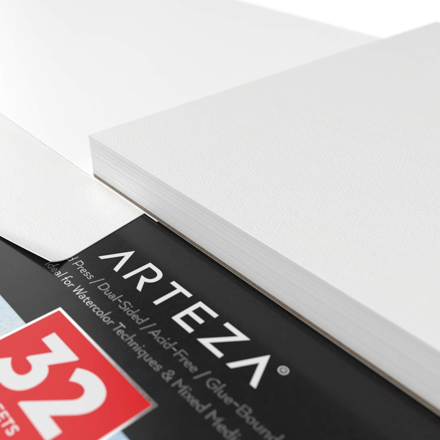 image:imageARTEZA Pastel Watercolor Paint Set with Water Brush 12 Watercolor Half Pans Watercolor Paper Pad 9x12 inch Pack of 2 Art Supplies for Painting Stunning Landscapes