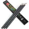 Arteza Colored Pencils, Pack of 3, А004 Mushroom Grey, Soft Wax-Based Cores, Ideal for Drawing, Sketching, Shading & Coloring(А011 Koala Gray)