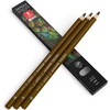 Arteza Colored Pencils, Pack of 3, А004 Mushroom Grey, Soft Wax-Based Cores, Ideal for Drawing, Sketching, Shading & Coloring(А307 Cocoa Brown)