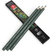 Arteza Colored Pencils, Pack of 3, А004 Mushroom Grey, Soft Wax-Based Cores, Ideal for Drawing, Sketching, Shading & Coloring(A008 Cloudy Gray)