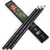 Arteza Colored Pencils, Pack of 3, А004 Mushroom Grey, Soft Wax-Based Cores, Ideal for Drawing, Sketching, Shading & Coloring(A010 Shadow Gray)