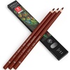 Arteza Colored Pencils, Pack of 3, А004 Mushroom Grey, Soft Wax-Based Cores, Ideal for Drawing, Sketching, Shading & Coloring(A213 Garnet Red)