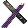 Arteza Colored Pencils, Pack of 3, А004 Mushroom Grey, Soft Wax-Based Cores, Ideal for Drawing, Sketching, Shading & Coloring(A411 Purple Iris)