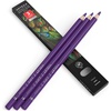 Arteza Colored Pencils, Pack of 3, А004 Mushroom Grey, Soft Wax-Based Cores, Ideal for Drawing, Sketching, Shading & Coloring(A414 Violet)